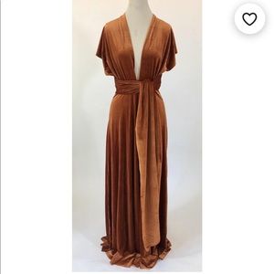 Copper bridesmaid dress